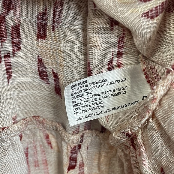 Knox Rose Maxi Dress Boho V Neck Flutter Sleeve Tiered Size Large - Picture 5 of 12